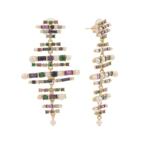 KENDRA SCOTT Gold Madelyn Statement Earrings